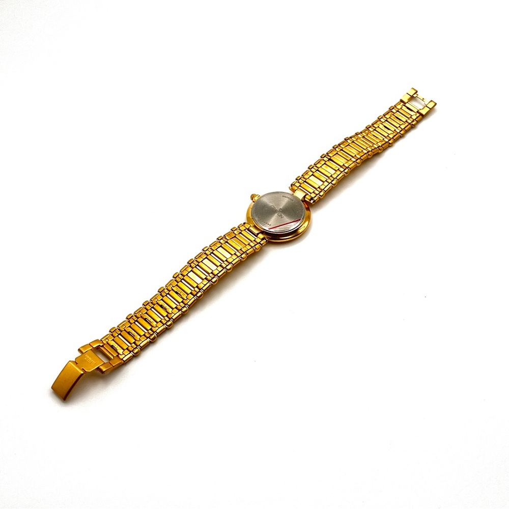 Vintage CROTON Ladies Gold Tone Watch Round Face Date Window 7.25” Bracelet - Picture 9 of 12